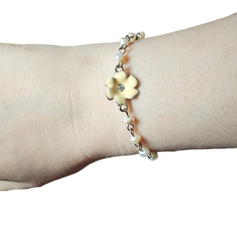 Vintage Sunny Pearl Blossom Bracelet